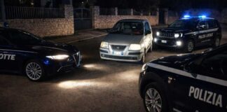 Scoperta auto con targa rubata, fermati tre soggetti a Corato