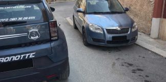 Una Skoda rubata e parcheggiata in centro: l’intervento di Metronotte